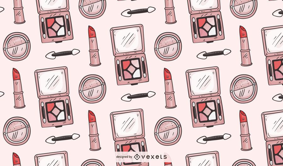 Diseño de patrón de maquillaje dibujado a mano Diseño de patrón de maquillaje dibujado a mano