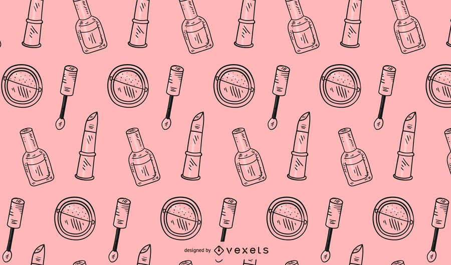 Pink makeup pattern design Pink makeup pattern design