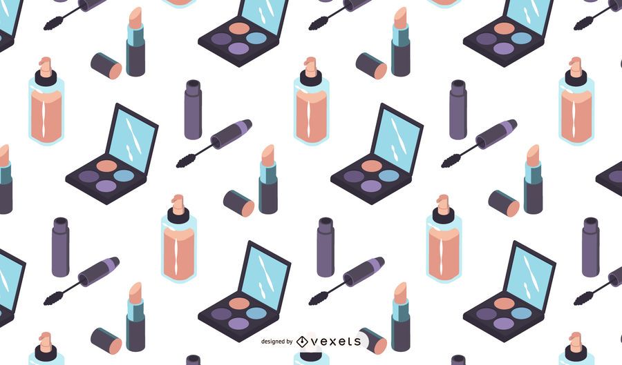Isometrische Make-up-Muster-Design Isometrische Make-up-Muster-Design