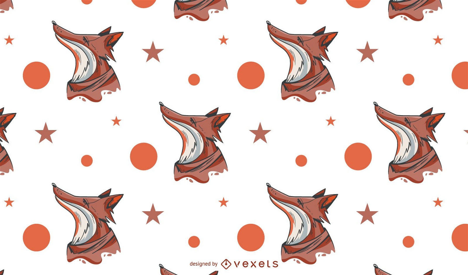 Fox abstract pattern design