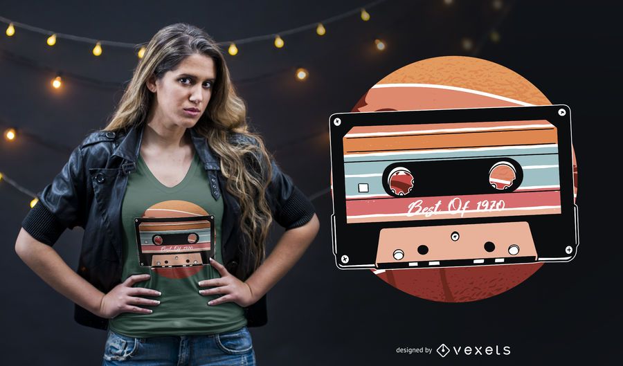 Vintage cassette t-shirt design Vintage cassette t-shirt design