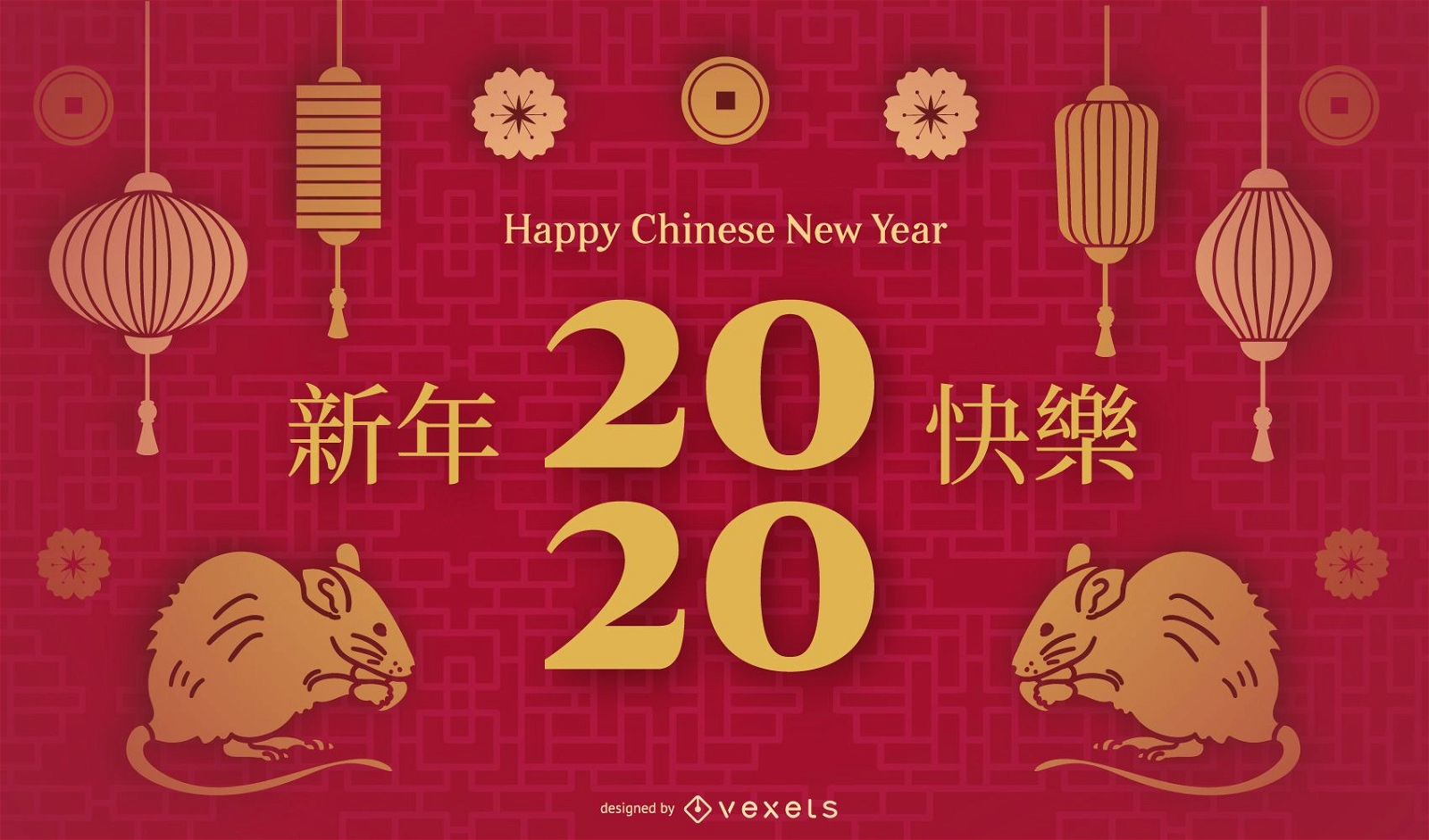 Chinesische Neujahrsfolienvorlage