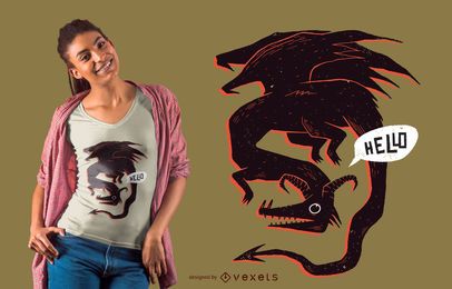 Hello dragon t-shirt design Hello dragon t-shirt design