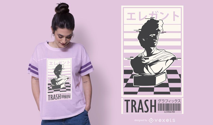 Vapor trash t-shirt design Vapor trash t-shirt design