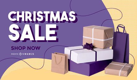 Banner editable de foto de venta de navidad Banner editable de foto de venta de navidad