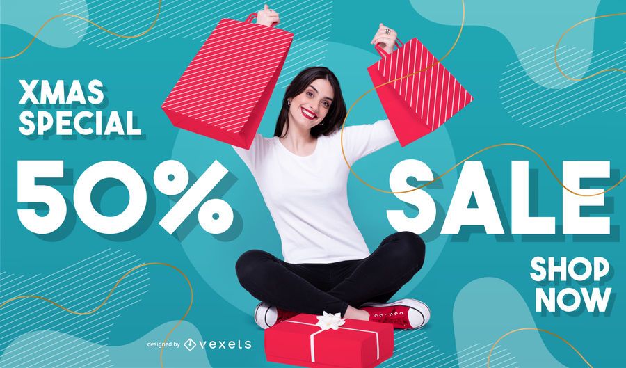 Xmas sale photo banner template Xmas sale photo banner template