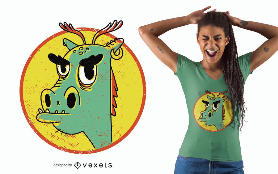 Cooler Drachet-shirt Entwurf Cooler Drachet-shirt Entwurf