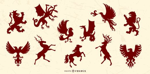Heraldry Animal Silhouette Pack Heraldry Animal Silhouette Pack