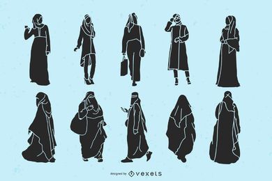 Islamische Frauen Silhouette Pack