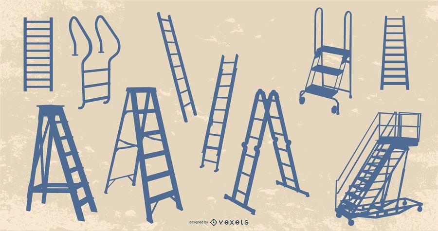 Ladder Silhouette Design Pack Ladder Silhouette Design Pack