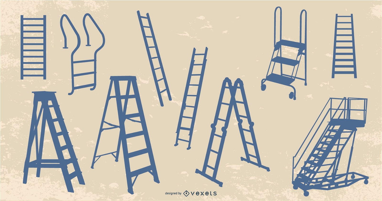 Ladder Silhouette Design Pack