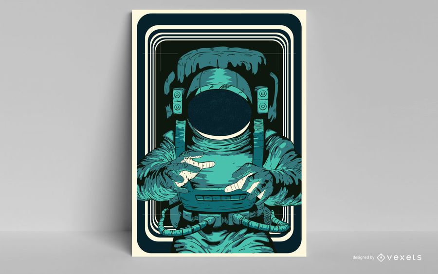 Astronaut poster design Astronaut poster design
