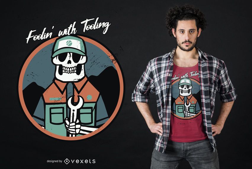 Foolin com design de camiseta com ferramentas Foolin com design de camiseta com ferramentas