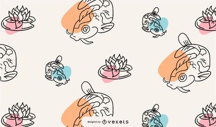 Chinesisches koi Fischmusterdesign Chinesisches koi Fischmusterdesign