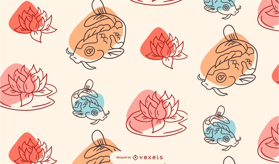Chinese koi fish pattern design Chinese koi fish pattern design