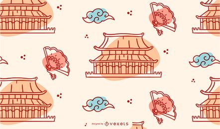 Design de padrão de ano novo chinês Design de padrão de ano novo chinês