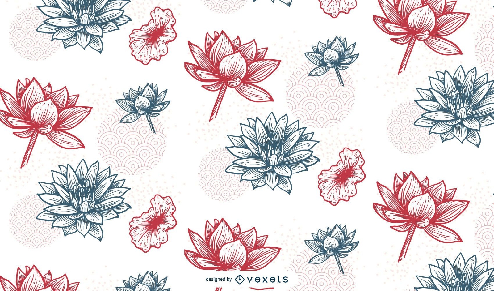Chinese floral pattern design