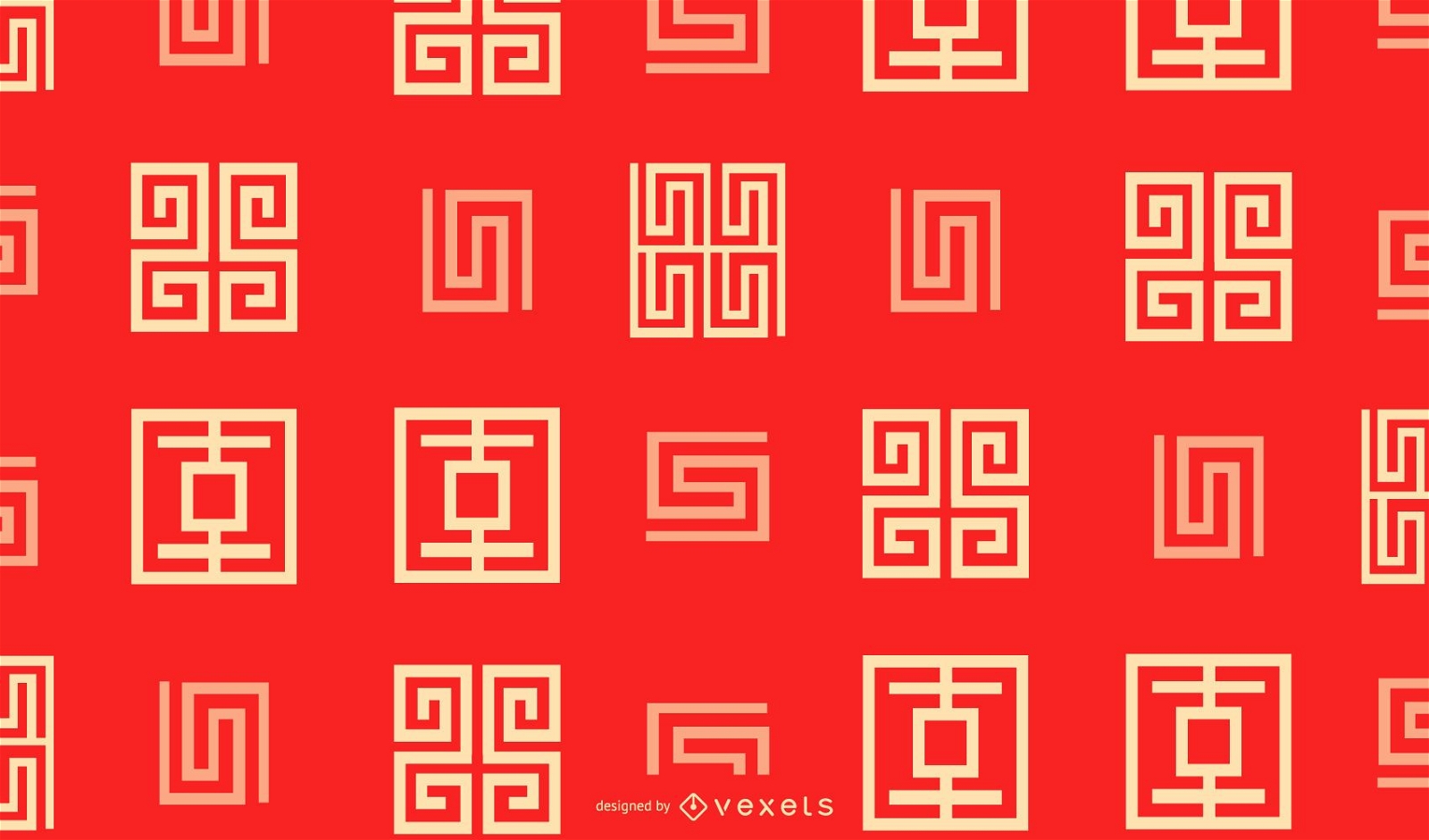 Geometrisches Musterdesign des chinesischen Neujahrs
