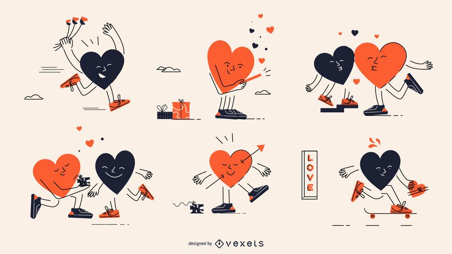 Hearts character set Hearts character set