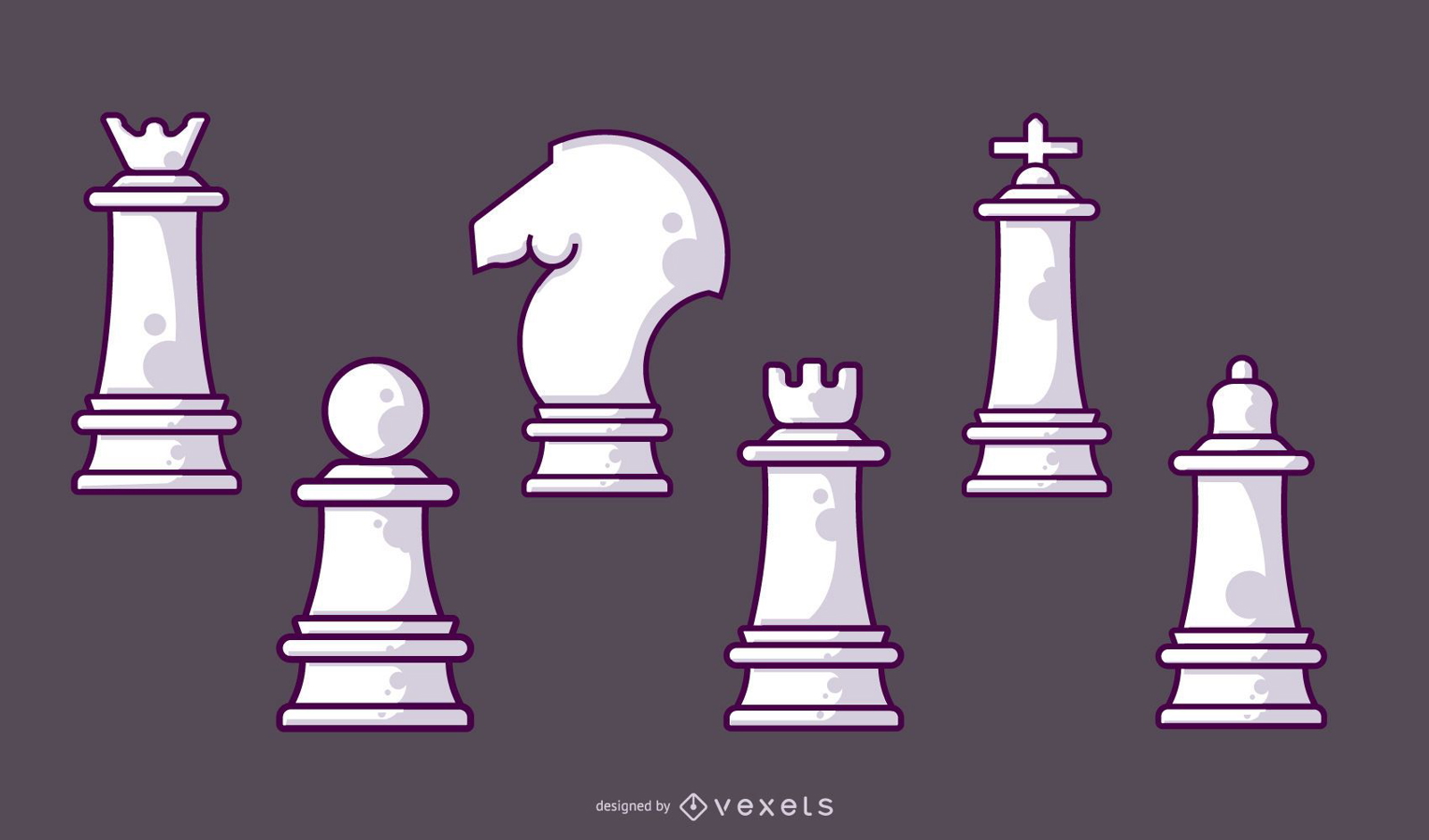 Chess White Pieces Set