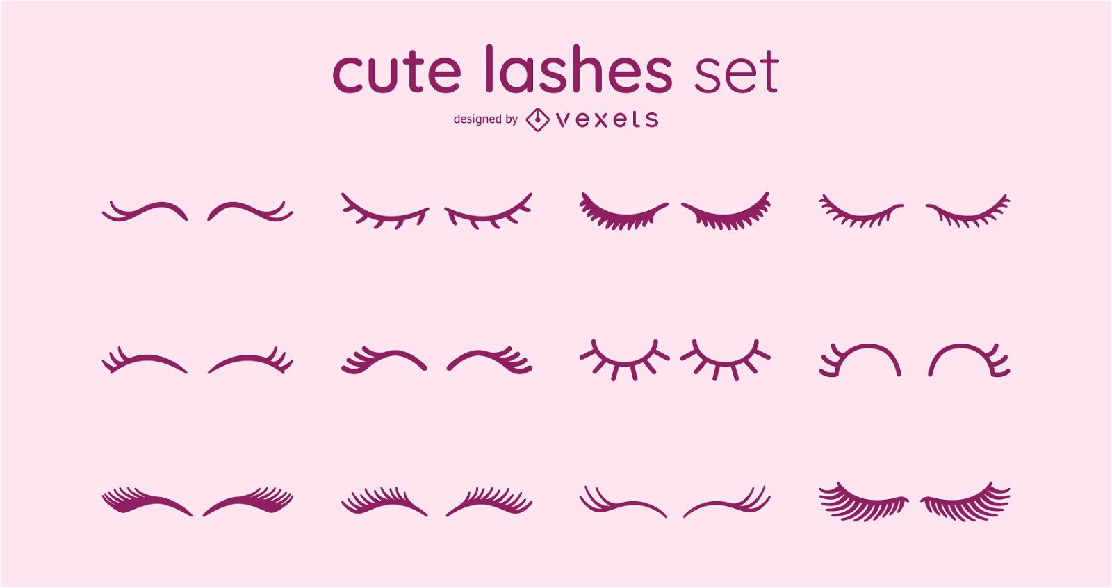 Cute Eyelashes Design Set