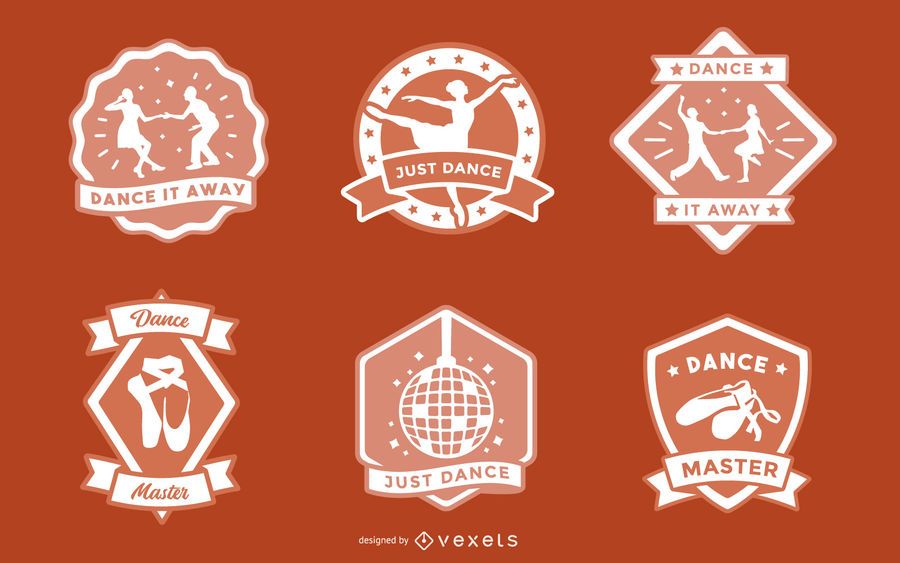 Dance Badge Design Set Dance Badge Design Set