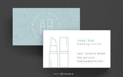 Makeup lipstick business card Makeup lipstick business card