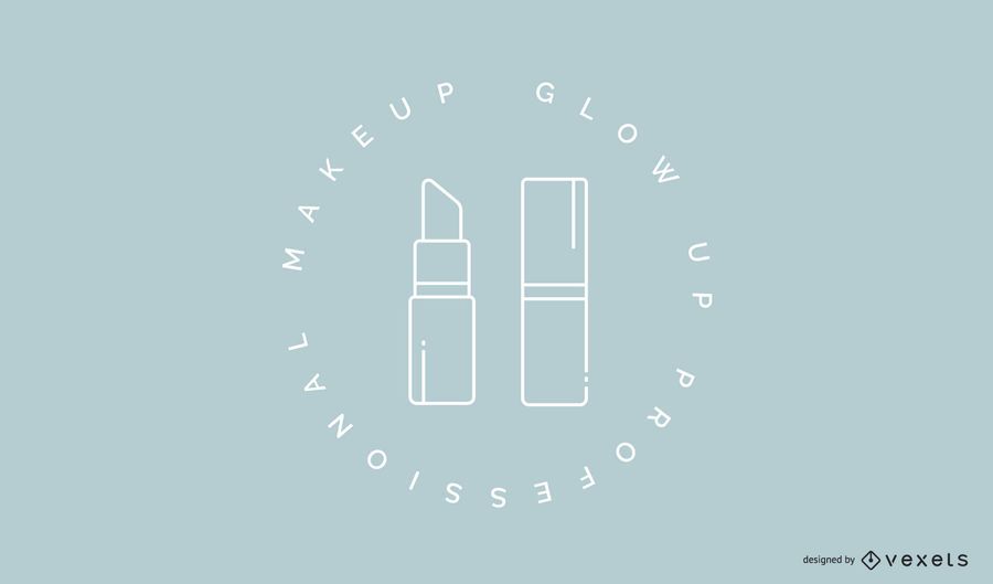 Makeup lipstick logo template Makeup lipstick logo template