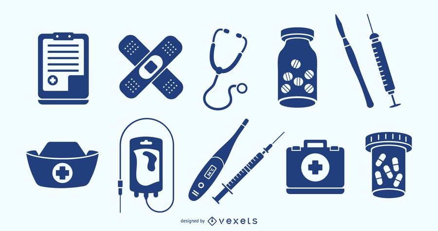 Medicine elements blue set Medicine elements blue set