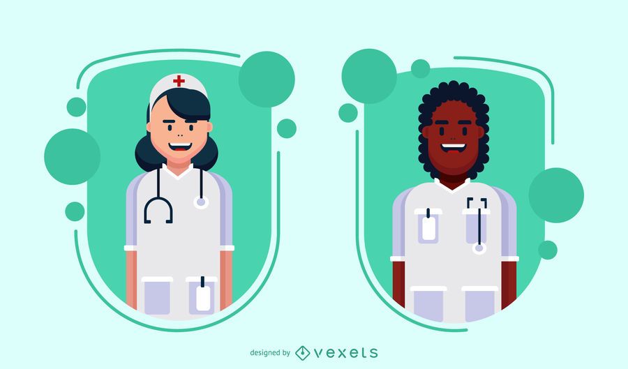 Doctor characters badge set Doctor characters badge set