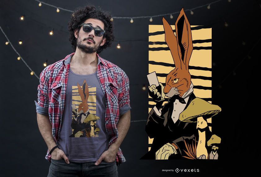 Diseño de camiseta mágica de conejito Diseño de camiseta mágica de conejito