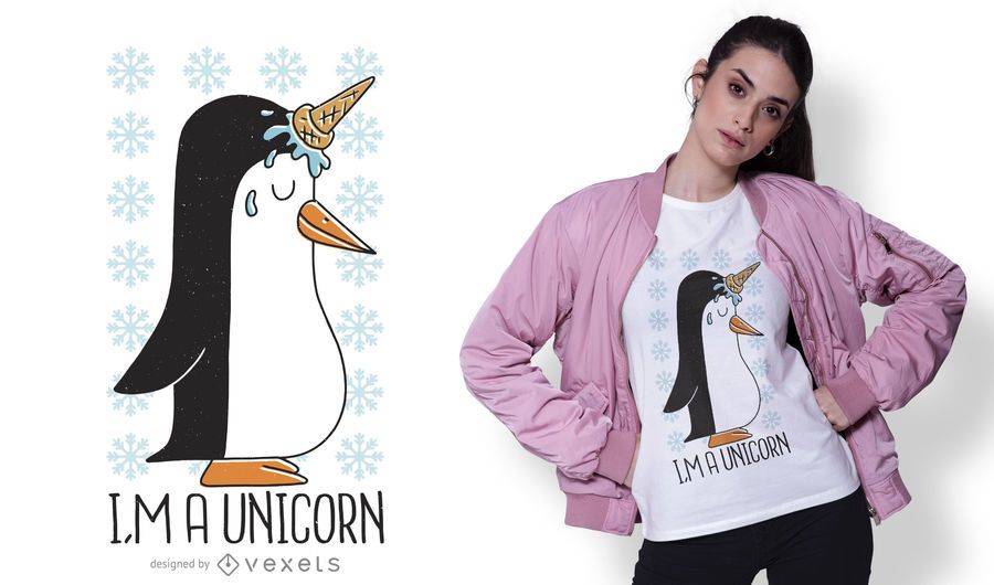 Penguin unicorn t-shirt design Penguin unicorn t-shirt design