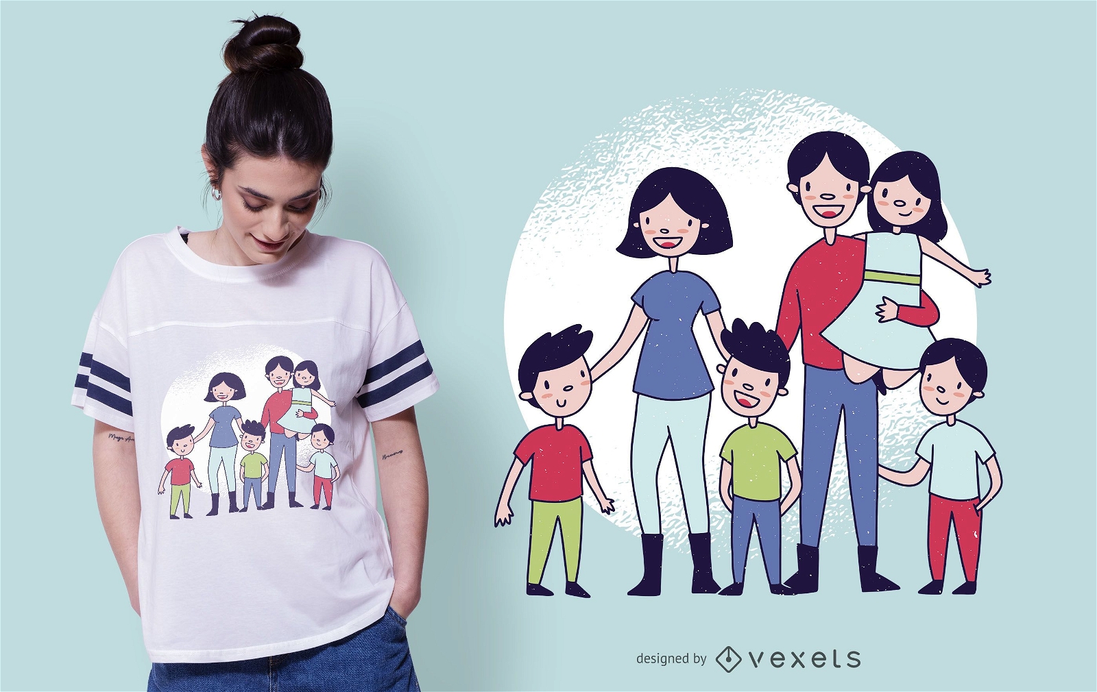 Nettes Familien-T-Shirt Design