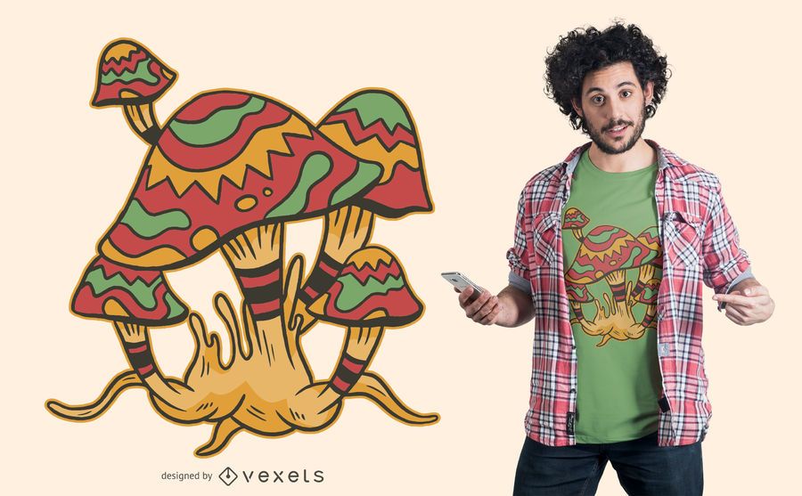 Magic mushrooms t-shirt design Magic mushrooms t-shirt design