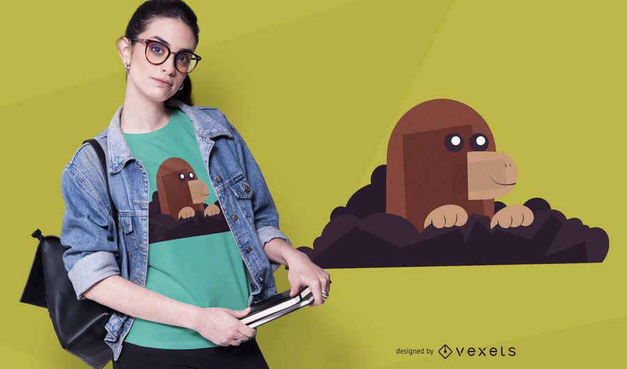 Diseño lindo de camiseta mole Diseño lindo de camiseta mole