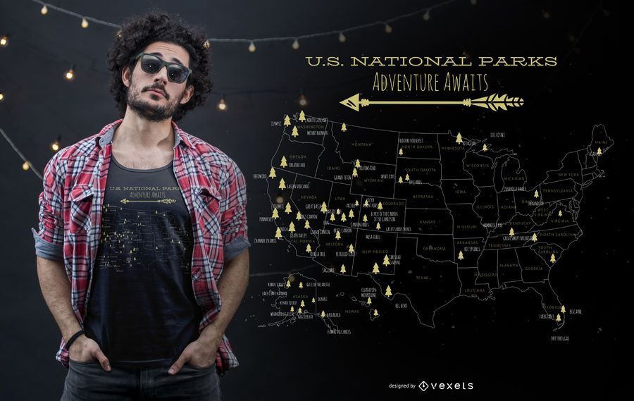 US national parks t-shirt design US national parks t-shirt design