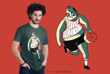 Diseño de camiseta de jugador de basket con sobrepeso Diseño de camiseta de jugador de basket con sobrepeso
