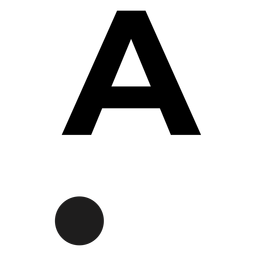 Un trazo de punto de letra Diseño PNG