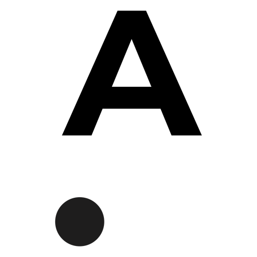 A a letter dot spot stroke PNG Design