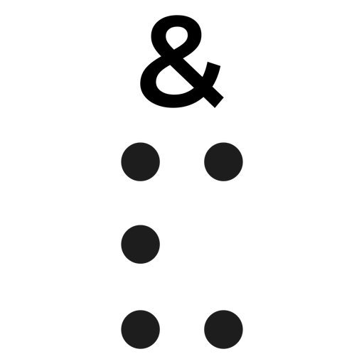 Ampersand dot spot stroke PNG Design