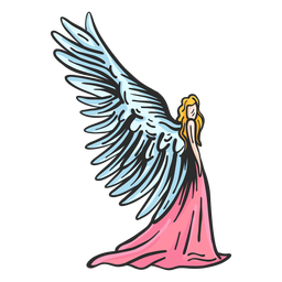 Engelsflügel flach PNG-Design