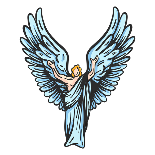 Angel wing posture flat - Transparent PNG & SVG vector file