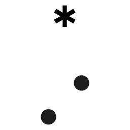 Traço de ponto de asterisco Desenho PNG
