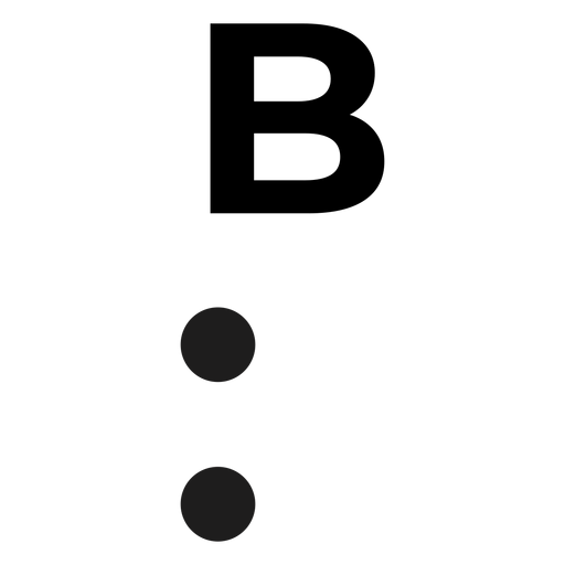 B b letter dot spot stroke PNG Design