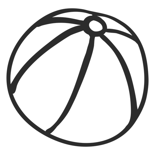 Doodle de pelota Diseño PNG