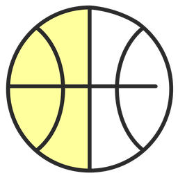Golpe plano de bola Diseño PNG