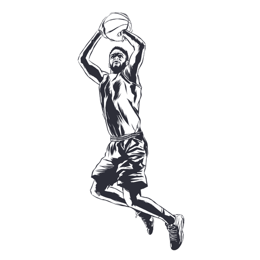 Ilustração de bola de jogador de basquete Desenho PNG