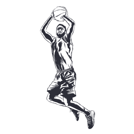 JOGADOR DE BASQUETEBOL COM UMA BOLA. Royalty Free Stock SVG Vector and Clip  Art