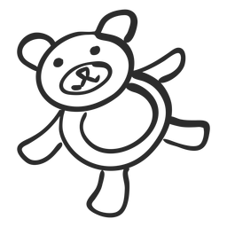 Urso teddy doodle Desenho PNG