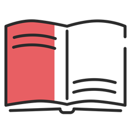 Book manual flat stroke PNG Design